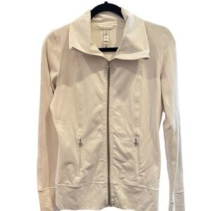 Lululemon Athletica Daily Yoga Cream Full Zip-Up Jacket